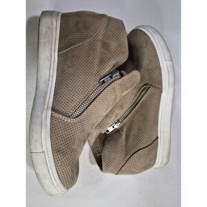 Cushionaire Sneakers Women"s Hart Brown Size 8m Hidden Wedge Shoes Dual Zippers